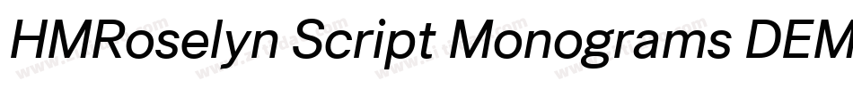 HMRoselyn Script Monograms DEMO字体转换